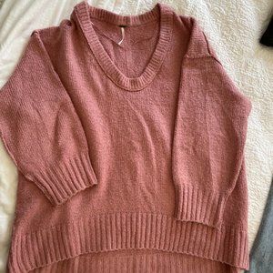 Free People pink sweater